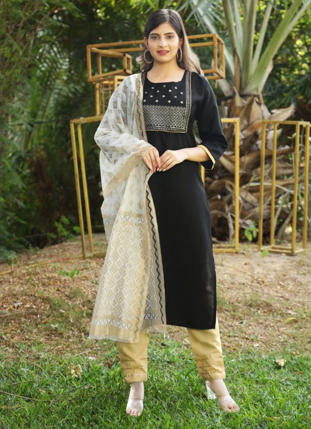 Shanaya Latest Festive Wear Cotton Slub Kurti With Bottom And Dupatta Collection